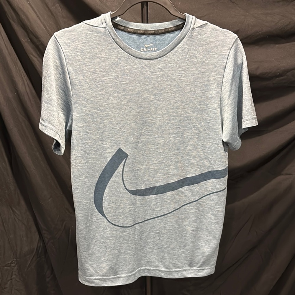 Nike Blue Short Sleeve Tee with Iconic Swoosh